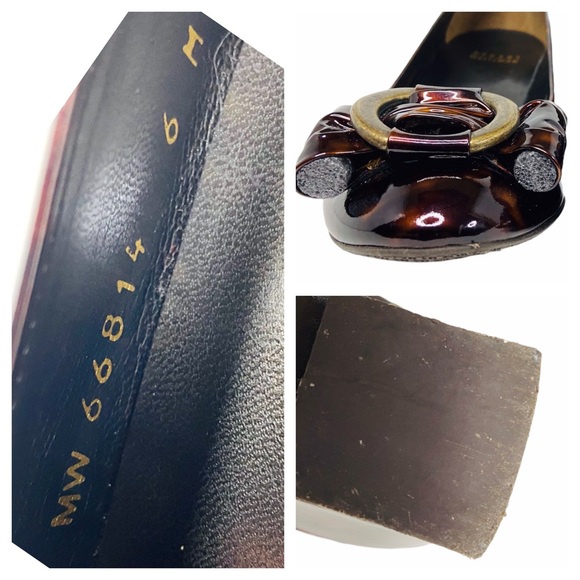 Stuart Weitzman Tortoise Patent Women’s Shoes Caring Brown Demi Wedge Size 6 - Picture 11 of 16